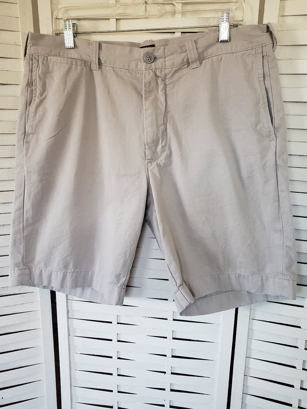 J. Crew Light Gray Flat-Front Chino Men's Shorts Size 35 New